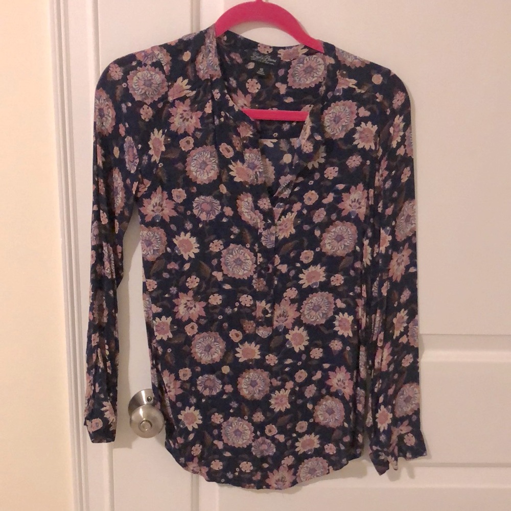 Small flowered print top